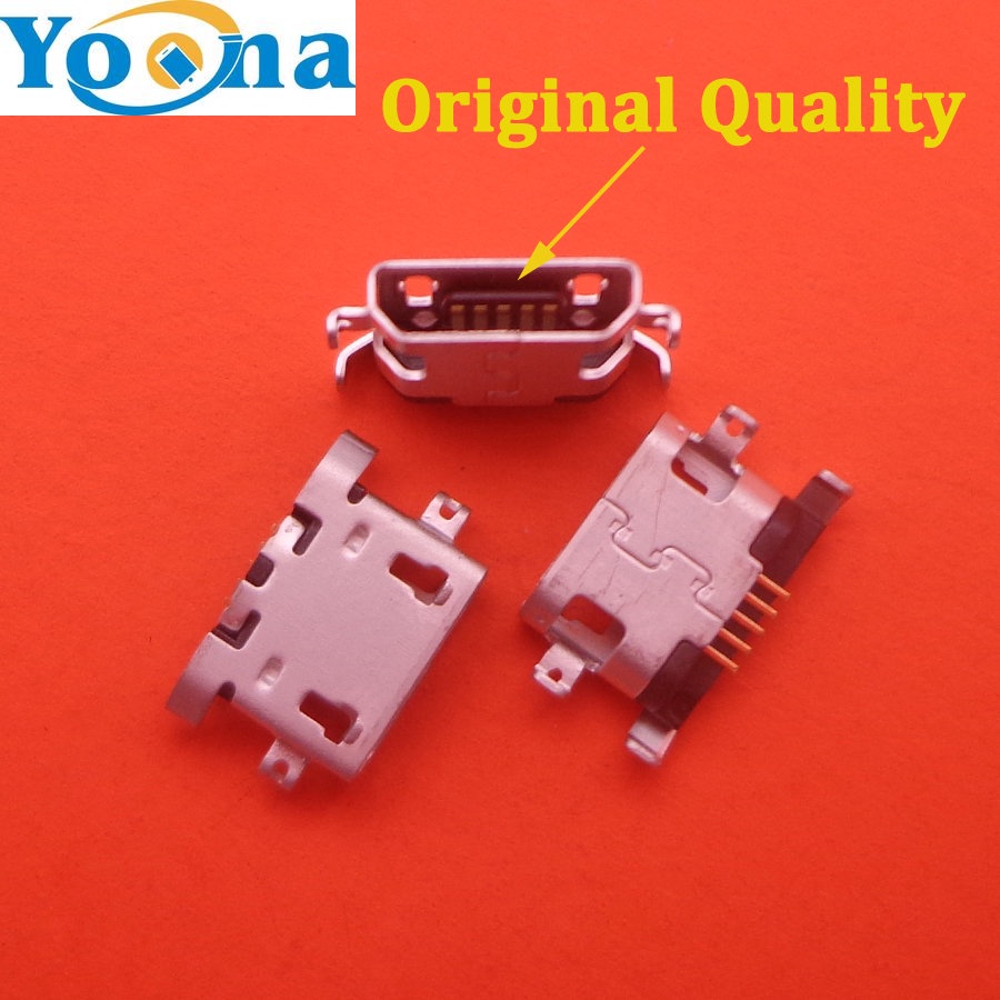 100pcs Micro USB 5pin heavy แผ่น 1.27 มม.พอร์ตชาร์จสําหรับ lenovo A850 Motorola Moto E3 G5 XT1672 G4