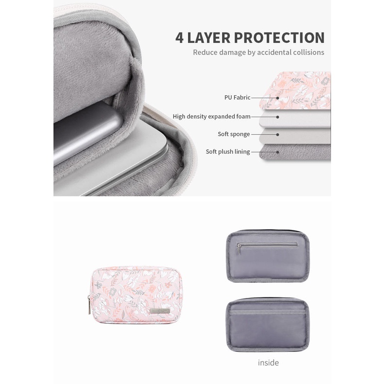 vfk_yomxw4CanvasArtisan Pink Floral Pattern Laptop Sleeve Bag Set Waterproof Leather Cover Case for Matebook Air Pro Tab #8