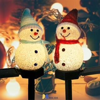 Solar Snowman Garden Light โคมไฟสนามหญ้าคริสต์มาส Led Outdoor Plug Lights MOLISA