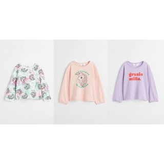 H&amp;M ชุดเด็ก เสื้อวอร์มผ้าคอตตอนสเวตเชิ้ต เสื้อแขนยาวกันหนาวใส่อุ่น Cotton sweatshirt