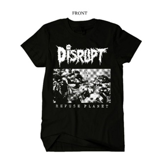 เสื้อตราหานคู่ เสื้อโอเวอร์ไซ เสื้อยืดแฟชั่น - เสื้อยืดพังก์แบนด์ / DISRUPT - ดาวเคราะห์ปฏิเสธ Tee