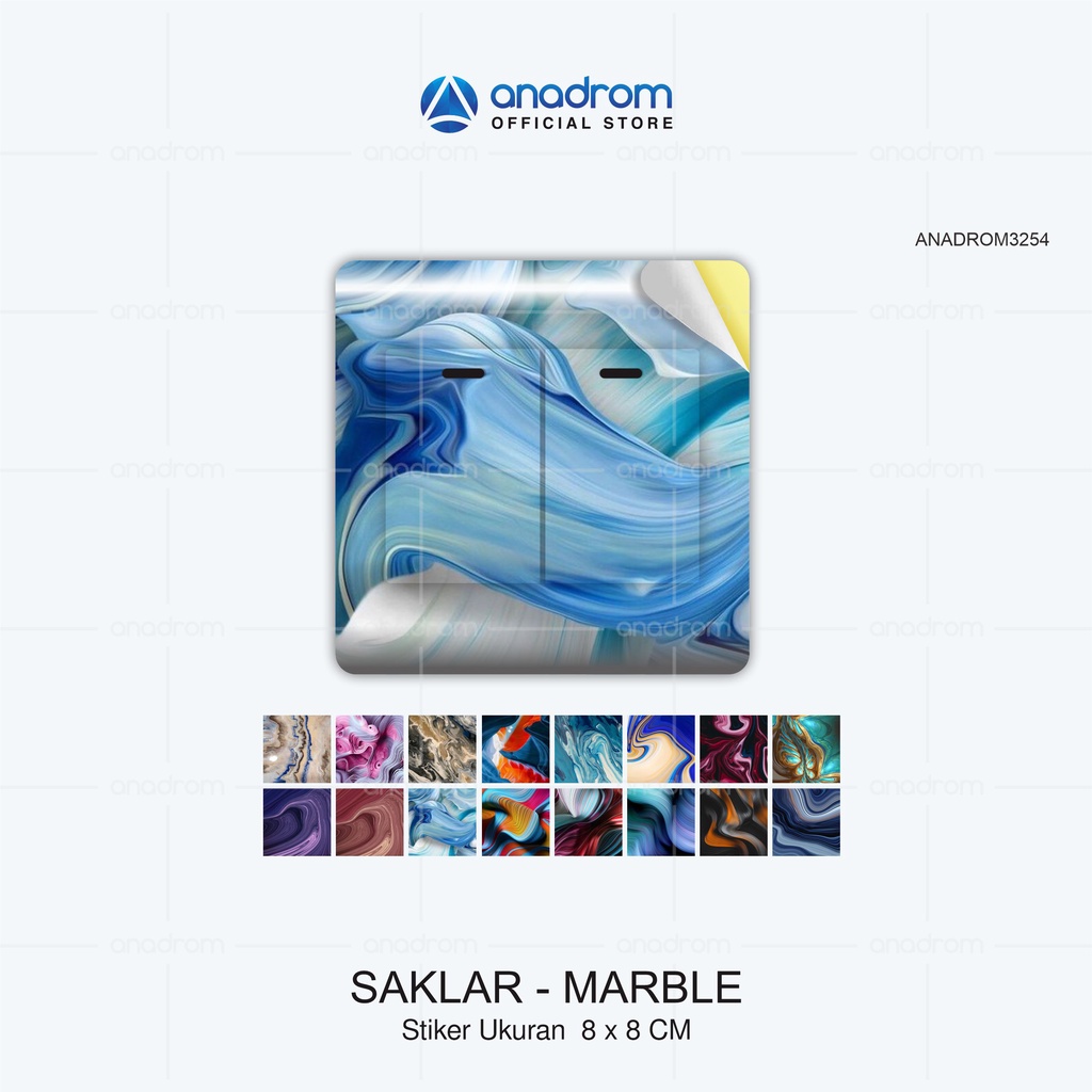 TOMBOL Marble Light Switch Button UV Sticker | อภินรอม 3254