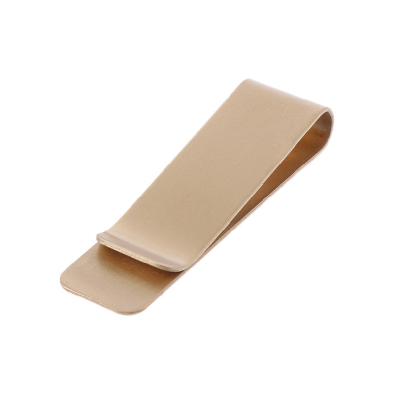 CS Slim Pocket Brass Metal Clip Men Purse บัตรเครดิต Cash Clamp Money Clip Wallet