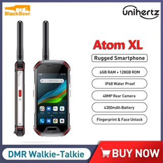 Unihertz Atom XL IP68 Rugged Waterproof Cellphones 6GB 128GB Android 10 Mobile Phone DMR Walkie-Talkie Smartphone 4300mAh NFC