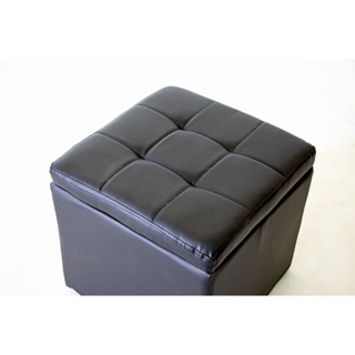 Small stools เก้าอี้สตูล เก็บของได้ 40x40x40 cm สีดำ RT81226-2BL Small STools 40x40x40cm Black RT81226-2BL