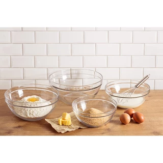 ชามผสม Duralex Lys ขนาด 26 cm (3.45L), 31 cm (5.8L) ชามผสม ไมโครเวฟได้ วางซ้อนกันได้ไม่ติด ถ้วยเทมเปอร์กลาส