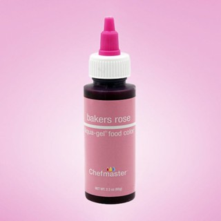 สีเจล ชมพู พาสเทล ขวด 65กรัม Chefmaster Color Bakers ROSE Liqua-Gel 2.3oz / 5041