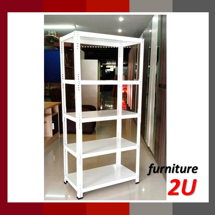 (ลึก50กว้าง90สูง175ซม) ชั้นเหล็ก วางเตาอบวางสินค้า แผ่นเหล็ก5แผ่น หมดปัญหาชั้นไม้แอ่น ขาว และดำด้าน