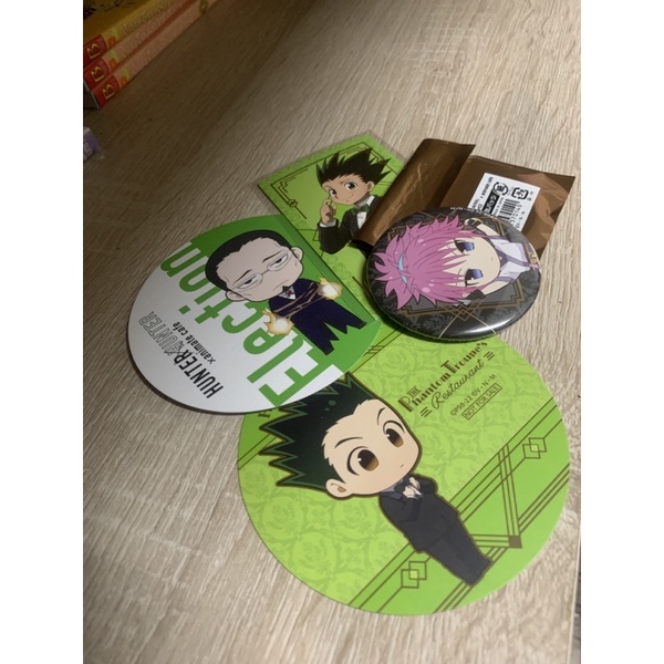 ที่รองแก้ว / การ์ด / เข็มกลัด อนิเมทคาเฟ่ hunter x hunter