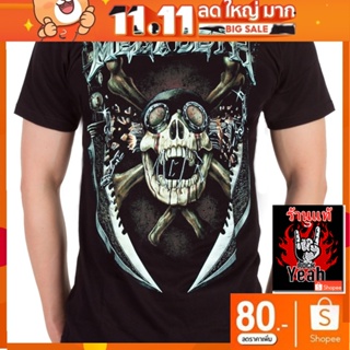 เสื้อวง Megadeth เสื้อยืดลาย เมกาเดธ เสื้อร็อค เสื้อทัวร์ เสื้อวินเทจ RCM1190