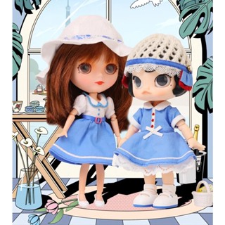 [Asari] ฟิกเกอร์ POPMART POPMART Molly and Blythe French ขนาดเล็ก สําหรับตกแต่ง