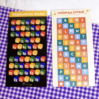 (สติกเกอร์พร้อมส่ง) สติกเกอร์ตัวอักษรภาษาอังกฤษ Alphabet Sticker ขนาดครึ่ง A6