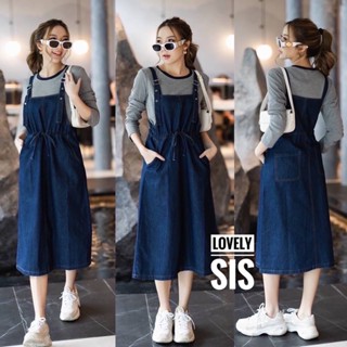 🌈🌿🌺🌸🌼💙🧡🇰🇷 Jeans BiB Long Skirt&amp;Cotton Top Long Sleeve Set