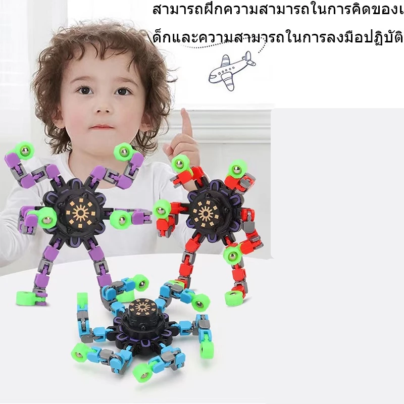 สปินเนอร์ หลากสีสัน ของเล่นคลายเครียด สําหรับเด็ก ผู้ใหญ่ ไจโรสโคปเครื่องกล ฟิดเจ็ตสปินเนอร์ ของเล่นเด็ก 2022 thumbnail 8