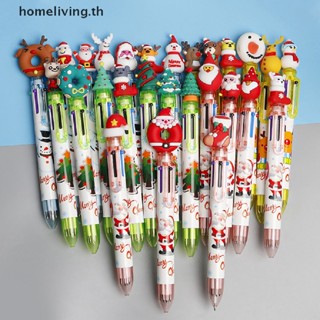 Home ใหม่ ปากกาเจลลูกลื่น ลายการ์ตูนซานตาคลอส 6 สี สุ่มสี