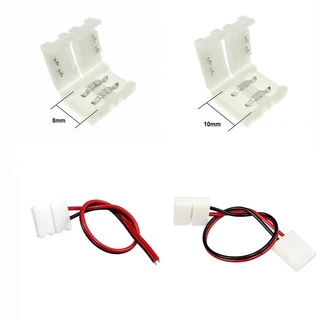 ไม่จำเป็นต้องบัดกรี ขั้วต่อLED Strip แอลอีดีสำหรับ 10มม.กว้าง ชิปSMD5050/3528/2835, สี Flex แถบไฟ LED