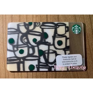 [พร้อมส่ง] บัตรแข็ง Starbucks card &lt;มีเงินในบัตร 100฿&gt;