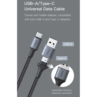 [ส่งด่วน] Eloop S8 สายชาร์จเร็ว PD 100W 5A แบบ 2 in 1 USB Type C to C ยาว 1.5 เมตร สายชาร์จโน๊ตบุ๊ค