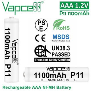 [ฟรีกล่องใส่ถ่าน] ถ่านชาร์จ Vapcell P11 AAA 1100mah 1.2V