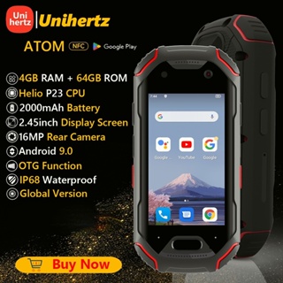 In Stock Unihertz ATOM Worlds Mini Rugged Smartphone 4GB 64GB Android 9 Octa Core 2.45 inch Unlocked Cellphone 2000mAh NFC