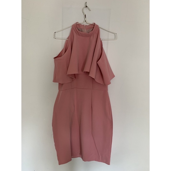 [Used Once] Dress ออกงานสีชมพูกลีบบัว
