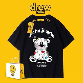 พร้อมส่ง Drew เสื้อยืดผ้าฝ้าย 100% แบบเรียบ ทรงกว้าง ขนาดใหญ่ สําหรับผู้ชาย และผู้หญิง