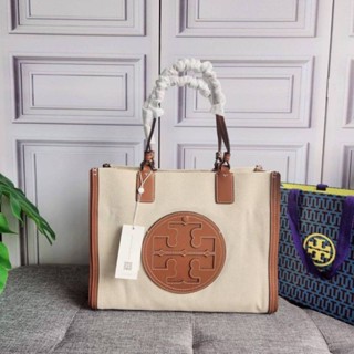 TORY BURCH 88607 ELLA CANVAS TOTE BAG