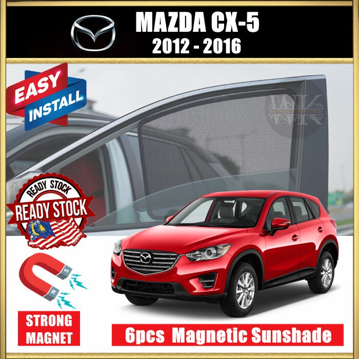 ​ ️​แอนตี้ ยูวี​ ️ Mazda CX5 CX-5 2012 - 2016 Magnetic Magnetic Magnetic Sunshade Sun บังแสง 6 ชิ้น