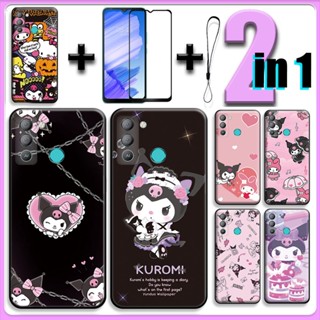 เคส 2 IN 1 สําหรับ Tecno Pop 5 LTE พร้อมกระจกนิรภัยกันรอยหน้าจอเซรามิค Kuromi