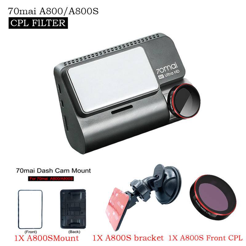 70mai Dash Cam A800S CPL ฟิลเตอร์ หรือ RC06 ฟิลเตอร์กล้องหลัง CPL สําหรับ 70Mai A800S Dash Cam Mount 70Mai อุปกรณ์เสริม 3M Sticke