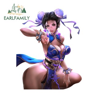 Earlfamily สติกเกอร์ไวนิล ลาย Chun Li ขนาด 13 ซม. x 10.6 ซม. สําหรับติดตกแต่งรถยนต์ รถจักรยานยนต์ แล็ปท็อป