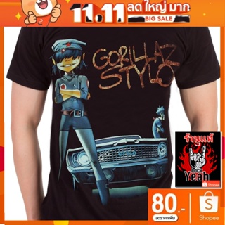 เสื้อวง Gorillaz เสื้อยืด กอริลลาซ เสื้อยืดผู้ชาย Rock เสื้อวินเทจ RCM1226