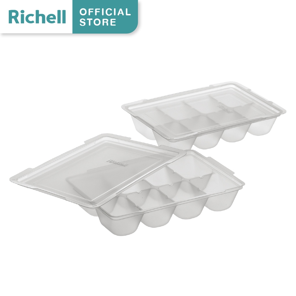 แนะนำ Richell(ริเชล) ถาดหลุมแช่แข็งถนอมอาหาร ทนความร้อนและความเย็น 1 แพ็คมี 2 ชิ้น