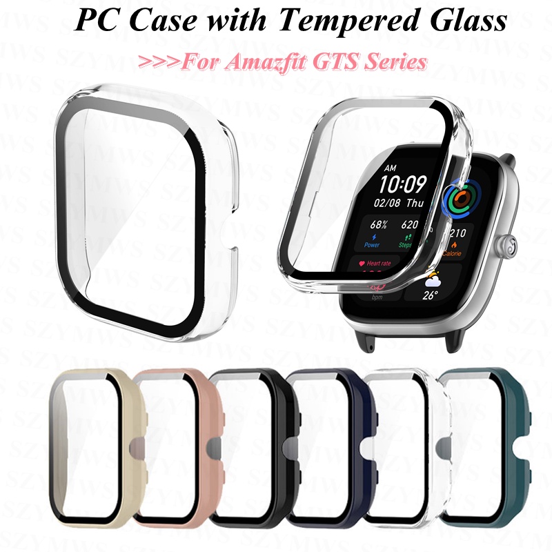 For Amazfit GTS 4 2 Mini เคส พร้อมกระจกนิรภัย สําหรับ Amazfit GTS 4 3 ตัวป้องกันหน้าจอ เคสกันกระแทก 