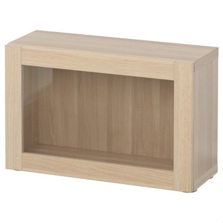 IKEA พร้อมส่ง ตู้ชั้นวางบานกระจก ตู้โชว์กระจก BESTÅ เบสตัว 60x22x38 ซม.