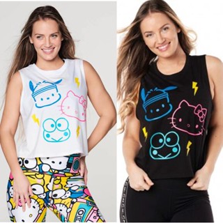 ใหม่ เสื้อตาข่าย ลาย zumba x hello kitty &amp; friends z1t00 0220