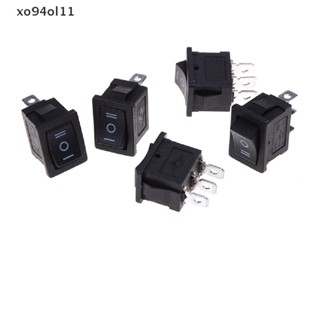 Xo94ol สวิตช์โยกเปิด ปิด SPDT 3 Pin AC 6A 250V 10A 125V ขนาดเล็ก สีดํา 5 ชิ้น