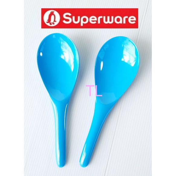 ทัพพีซุุปเปอร์แวร์ 2ชิ้น สีฟ้าเข็ม เมลามีน100% นกเพนกวิน superware ราคา ถูกที่สุด ดีลบีเคเค