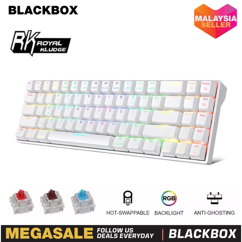 Royal Kludge RK71 RGB Mechanical Gaming Keyboard Dual Mode Tri Mode / Hot-Swap / แบบมีสาย / ไร้สาย /