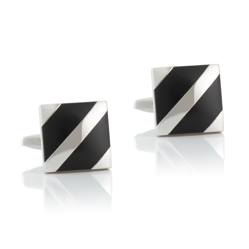 เครื่องประดับแฟชั่น Cufflinks ใหม่คุณภาพสูง Square Epoxy Dripping Cufflinks เคลือบโลหะ Cufflinks ผู้
