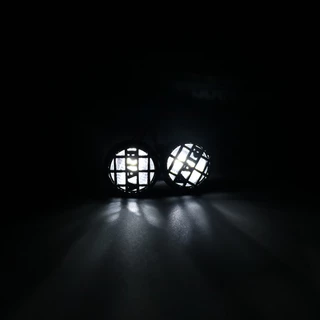 Myhrc ไฟสปอตไลท์ LED ทรงกลม พร้อมตัวยึด สําหรับรถไต่หินบังคับ 1/10 Traxxas TRX4 TRX6 Axial SCX10 III YK4082 Tamiya CC01