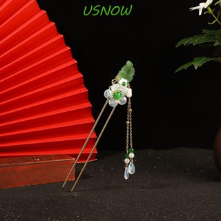 USNOW Women Hair Sticks Sweet Retro Pearl Long Tassel Bridal For Girls Chinese Hair Fork