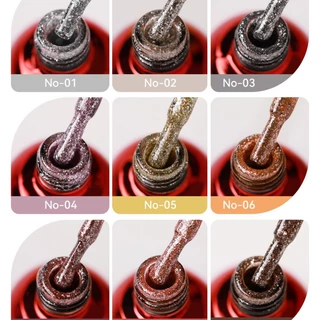 💯 สีเจล กลิตเตอร์แน่นๆ APG Set สีทาเล็บ แบรนด์ AS 15ml.