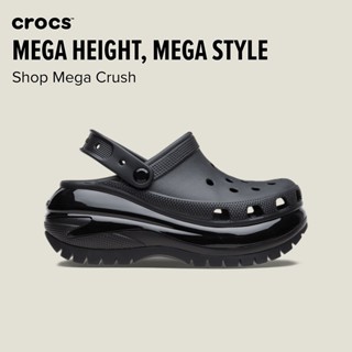 ready strock รองเท้า crocs แท้  100% Crocs Mega Crush Clog สีดำ