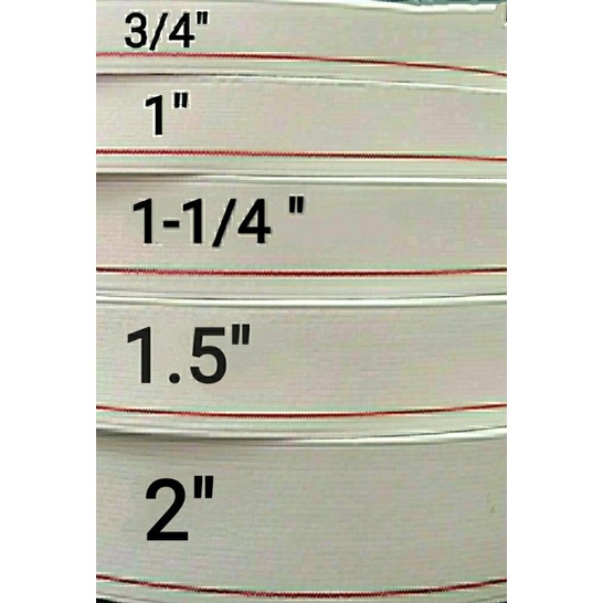 ยางยืดริมแดง ขนาด 3/4",1",1-1/4",1.5",2" แบ่งขายเป็นเมตร