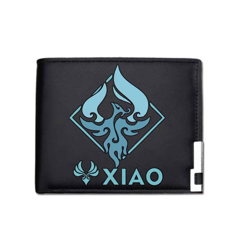 Anime Genshin Impact PU Leather Student Coin Purse Klee Keqing Cosplay Casual Folding Wallet Men Wom