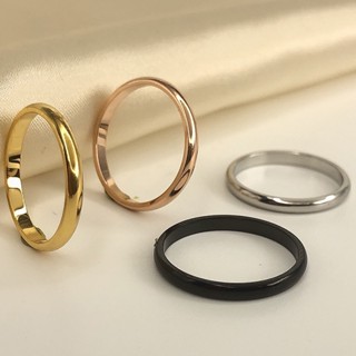 แหวนเหล็กไทเทเนียมเคลือบทองโรสโกลด์ 18K แบบหรูหรา สวมใส่ง่าย…