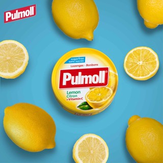 Pulmoll Lemon Candies พูลมอลเลมอนแคนดี้ 45 กรัม ปราศจากนำ้ตาล