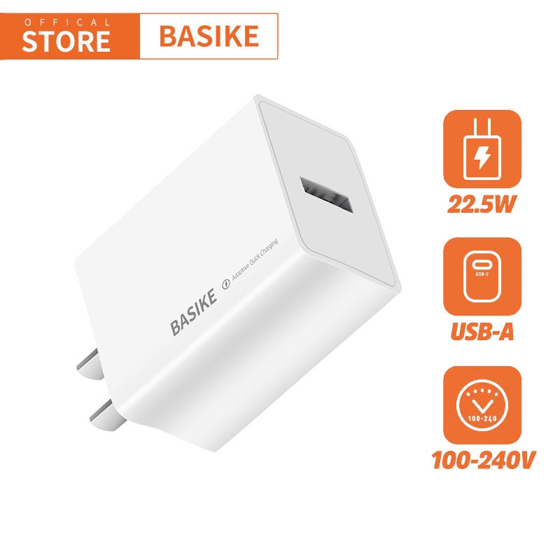 BASIKE หัวชาร์จ 22.5W 30W USB หัวชาร์จเร็ว adapter อแดปเตอร์ อะแดปเตอร์ อแดปเตอร์ชาร์จเร็ว Fast Charger