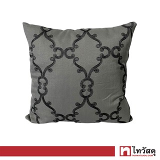 KASSA HOME หมอนอิง รุ่น Medallion ขนาด 45 x 45 ซม. สีเทา